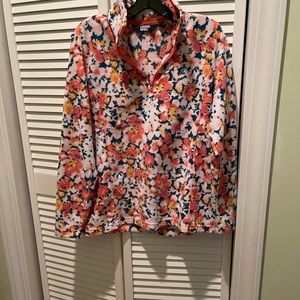 Lands End fleece pullover with front zipper new without tag!